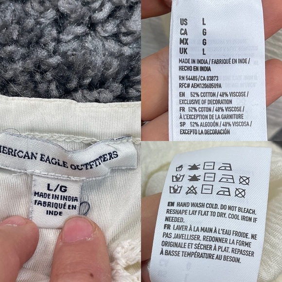 American Eagle Outfitters boho crochet tassels maxi dress women’s size L - Picture 14 of 17